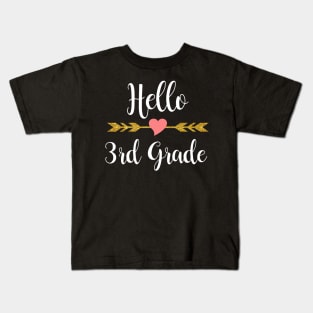 Hello 3rd Grade Back To School Kids T-Shirt